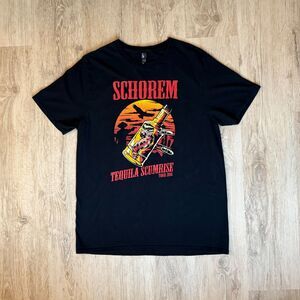 Schorem Tequila Scumrise Tour 2016 T-Shirt Reuzel Black XL Barber Shop